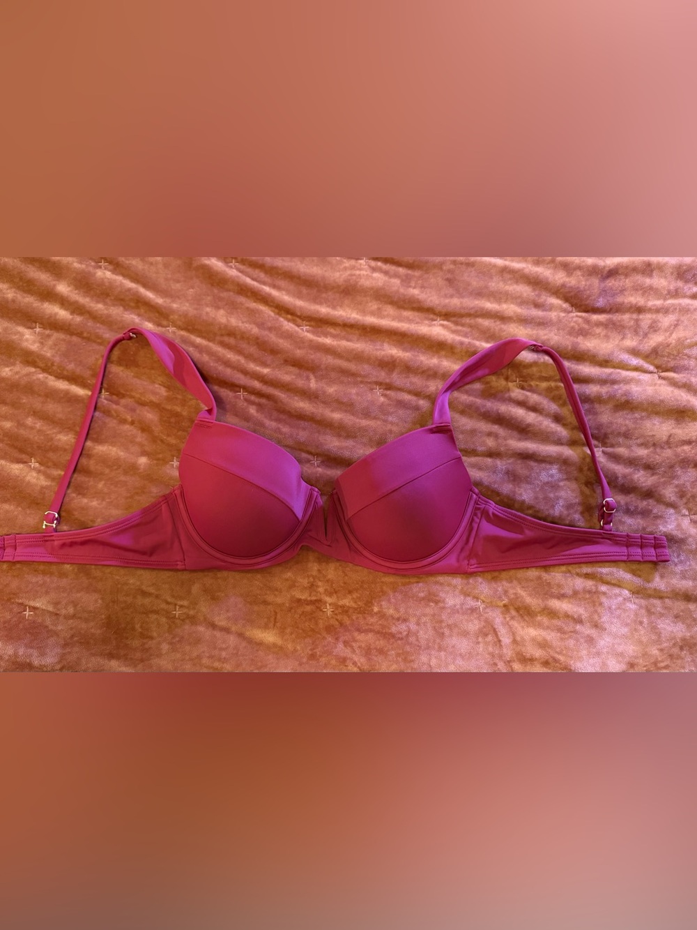 Shade & Shore Smooth Molded Underwire Bikini Bra - Magenta